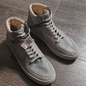 NWT Express Mens Camo High Top Sneakers Gray Size 9